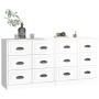Aparadores 2 uds madera contrachapada blanco brillo de vidaXL, Aparadores - Ref: Foro24-3185281, Precio: 198,65 €, Descuento: %