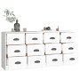 Aparadores 2 uds madera contrachapada blanco brillo de vidaXL, Aparadores - Ref: Foro24-3185281, Precio: 198,65 €, Descuento: %