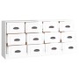 Aparadores 2 uds madera contrachapada blanco brillo de vidaXL, Aparadores - Ref: Foro24-3185281, Precio: 198,65 €, Descuento: %