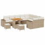 Conjunto de sofá de jardín con cojín 12 pcs Beige y Crema en Sofás de exterior | Comprar online en Foru.es