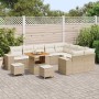 Conjunto de sofá de jardín con cojín 12 pcs Beige y Crema en Sofás de exterior | Comprar online en Foru.es