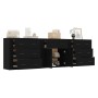 Aparadores 3 piezas madera contrachapada negro de vidaXL, Aparadores - Ref: Foro24-3185424, Precio: 267,53 €, Descuento: %