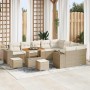 Conjunto de sofá de jardín con cojín 12 pcs Beige y Crema en Sofás de exterior | Comprar online en Foru.es