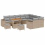 Conjunto de sofá de jardín con cojín 12 pcs Beige y Gris Claro en Sofás de exterior | Comprar online en Foru.es