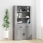 Aparador alto de madera contrachapada gris Sonoma de vidaXL, Aparadores - Ref: Foro24-3185381, Precio: 159,10 €, Descuento: %