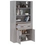 Aparador alto de madera contrachapada gris Sonoma de vidaXL, Aparadores - Ref: Foro24-3185381, Precio: 159,10 €, Descuento: %