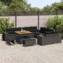 Conjunto de sofá de jardín 13 pcs Negro ratán sintético en Sofás de exterior | Comprar online en Foru.es