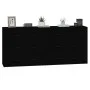 Aparadores 2 uds madera contrachapada negro de vidaXL, Aparadores - Ref: Foro24-3185408, Precio: 194,34 €, Descuento: %