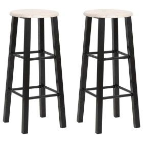 Taburetes de cocina 2 unidades MDF negros de vidaXL, Taburetes de cocina - Ref: Foro24-284388, Precio: 63,17 €, Descuento: %