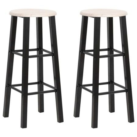 Taburetes de cocina 2 unidades MDF negros de vidaXL, Taburetes de cocina - Ref: Foro24-284388, Precio: 63,17 €, Descuento: %
