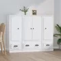 High wooden sideboard 3 pieces glossy white plywood by vidaXL, Sideboards - Ref: Foro24-3185297, Price: 220,43 €, Discount: %