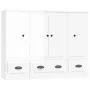 High wooden sideboard 3 pieces glossy white plywood by vidaXL, Sideboards - Ref: Foro24-3185297, Price: 220,43 €, Discount: %