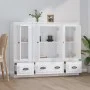 High wooden sideboard 3 pieces glossy white plywood by vidaXL, Sideboards - Ref: Foro24-3185297, Price: 220,43 €, Discount: %