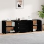 Aparadores 3 piezas madera contrachapada negro de vidaXL, Aparadores - Ref: Foro24-3185400, Precio: 268,22 €, Descuento: %