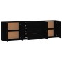 Aparadores 3 piezas madera contrachapada negro de vidaXL, Aparadores - Ref: Foro24-3185400, Precio: 268,22 €, Descuento: %