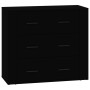Aparadores 3 piezas madera contrachapada negro de vidaXL, Aparadores - Ref: Foro24-3185400, Precio: 268,22 €, Descuento: %