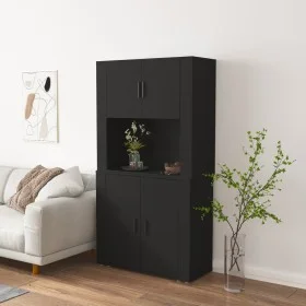 Tall black plywood sideboard by vidaXL, Sideboards - Ref: Foro24-3185352, Price: 166,90 €, Discount: %