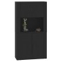 Aparador alto madera contrachapada negro de vidaXL, Aparadores - Ref: Foro24-3185352, Precio: 172,18 €, Descuento: %
