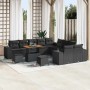 Conjunto de sofá de jardín 13 pcs Negro ratán sintético en Sofás de exterior | Comprar online en Foru.es