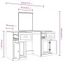 Dresser with Sonoma gray mirror 130x50x132.5 cm by vidaXL, Bedroom Dressers - Ref: Foro24-3185341, Price: 157,47 €, Discount: %