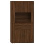 Aparador alto madera contrachapada marrón roble de vidaXL, Aparadores - Ref: Foro24-3185374, Precio: 142,01 €, Descuento: %