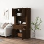 Aparador alto madera contrachapada marrón roble de vidaXL, Aparadores - Ref: Foro24-3185374, Precio: 142,01 €, Descuento: %