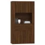 Aparador alto madera contrachapada marrón roble de vidaXL, Aparadores - Ref: Foro24-3185374, Precio: 135,96 €, Descuento: %