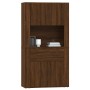 Aparador alto madera contrachapada marrón roble de vidaXL, Aparadores - Ref: Foro24-3185374, Precio: 142,01 €, Descuento: %
