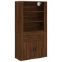 Aparador alto madera contrachapada marrón roble de vidaXL, Aparadores - Ref: Foro24-3185382, Precio: 139,66 €, Descuento: %