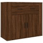 Aparador alto madera contrachapada marrón roble de vidaXL, Aparadores - Ref: Foro24-3185382, Precio: 139,66 €, Descuento: %
