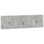 Aparadores 3 piezas madera contrachapada gris hormigón de vidaXL, Aparadores - Ref: Foro24-3185419, Precio: 262,03 €, Descuen...