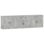 Aparadores 3 piezas madera contrachapada gris hormigón de vidaXL, Aparadores - Ref: Foro24-3185419, Precio: 257,08 €, Descuen...