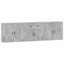 Aparadores 3 piezas madera contrachapada gris hormigón de vidaXL, Aparadores - Ref: Foro24-3185419, Precio: 262,03 €, Descuen...