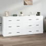 Aparadores 2 piezas madera contrachapada blanco de vidaXL, Aparadores - Ref: Foro24-3185407, Precio: 188,89 €, Descuento: %