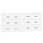 Aparadores 2 piezas madera contrachapada blanco de vidaXL, Aparadores - Ref: Foro24-3185407, Precio: 188,89 €, Descuento: %