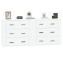 Aparadores 2 piezas madera contrachapada blanco de vidaXL, Aparadores - Ref: Foro24-3185407, Precio: 188,89 €, Descuento: %