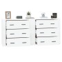 Aparadores 2 piezas madera contrachapada blanco de vidaXL, Aparadores - Ref: Foro24-3185407, Precio: 188,89 €, Descuento: %