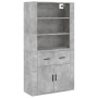 Aparador alto madera contrachapada gris hormigón de vidaXL, Aparadores - Ref: Foro24-3185379, Precio: 169,86 €, Descuento: %