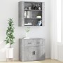 Aparador alto madera contrachapada gris hormigón de vidaXL, Aparadores - Ref: Foro24-3185379, Precio: 169,86 €, Descuento: %