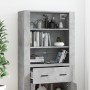 Aparador alto madera contrachapada gris hormigón de vidaXL, Aparadores - Ref: Foro24-3185379, Precio: 169,86 €, Descuento: %