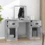 Tocador con espejo gris hormigón 130x50x132,5 cm de vidaXL, Tocadores para dormitorios - Ref: Foro24-3185339, Precio: 151,29 ...