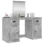 Tocador con espejo gris hormigón 130x50x132,5 cm de vidaXL, Tocadores para dormitorios - Ref: Foro24-3185339, Precio: 151,29 ...