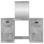Tocador con espejo gris hormigón 130x50x132,5 cm de vidaXL, Tocadores para dormitorios - Ref: Foro24-3185339, Precio: 149,37 ...