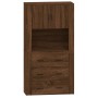 Aparador alto madera contrachapada marrón roble de vidaXL, Aparadores - Ref: Foro24-3185390, Precio: 153,66 €, Descuento: %