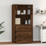 Aparador alto madera contrachapada marrón roble de vidaXL, Aparadores - Ref: Foro24-3185390, Precio: 153,66 €, Descuento: %