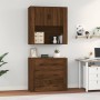 Aparador alto madera contrachapada marrón roble de vidaXL, Aparadores - Ref: Foro24-3185390, Precio: 153,66 €, Descuento: %