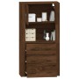 Aparador alto madera contrachapada marrón roble de vidaXL, Aparadores - Ref: Foro24-3185390, Precio: 153,66 €, Descuento: %
