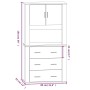 Aparador alto madera contrachapada marrón roble de vidaXL, Aparadores - Ref: Foro24-3185390, Precio: 153,66 €, Descuento: %