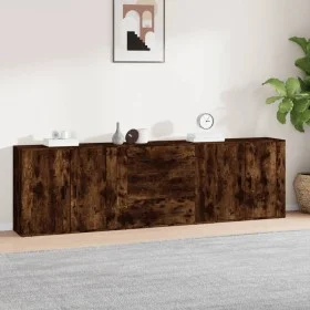 3-piece smoked oak plywood sideboards by vidaXL, Sideboards - Ref: Foro24-3185404, Price: 275,53 €, Discount: %