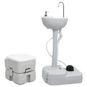 Juego de inodoro con lavabo portátil para camping de vidaXL, Camping y senderismo - Ref: Foro24-3186666, Precio: 246,43 €, De...
